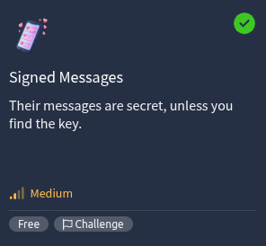 Signed Messages